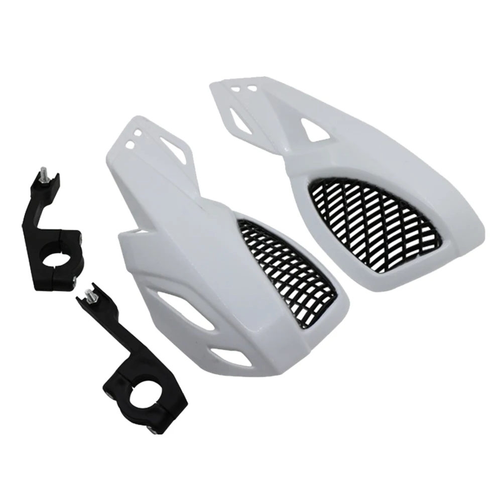 

Motorcycle Hand Guards 24cm Width 12cm Height White Premium ABS Reinforced Protection Fit Polaris ATV