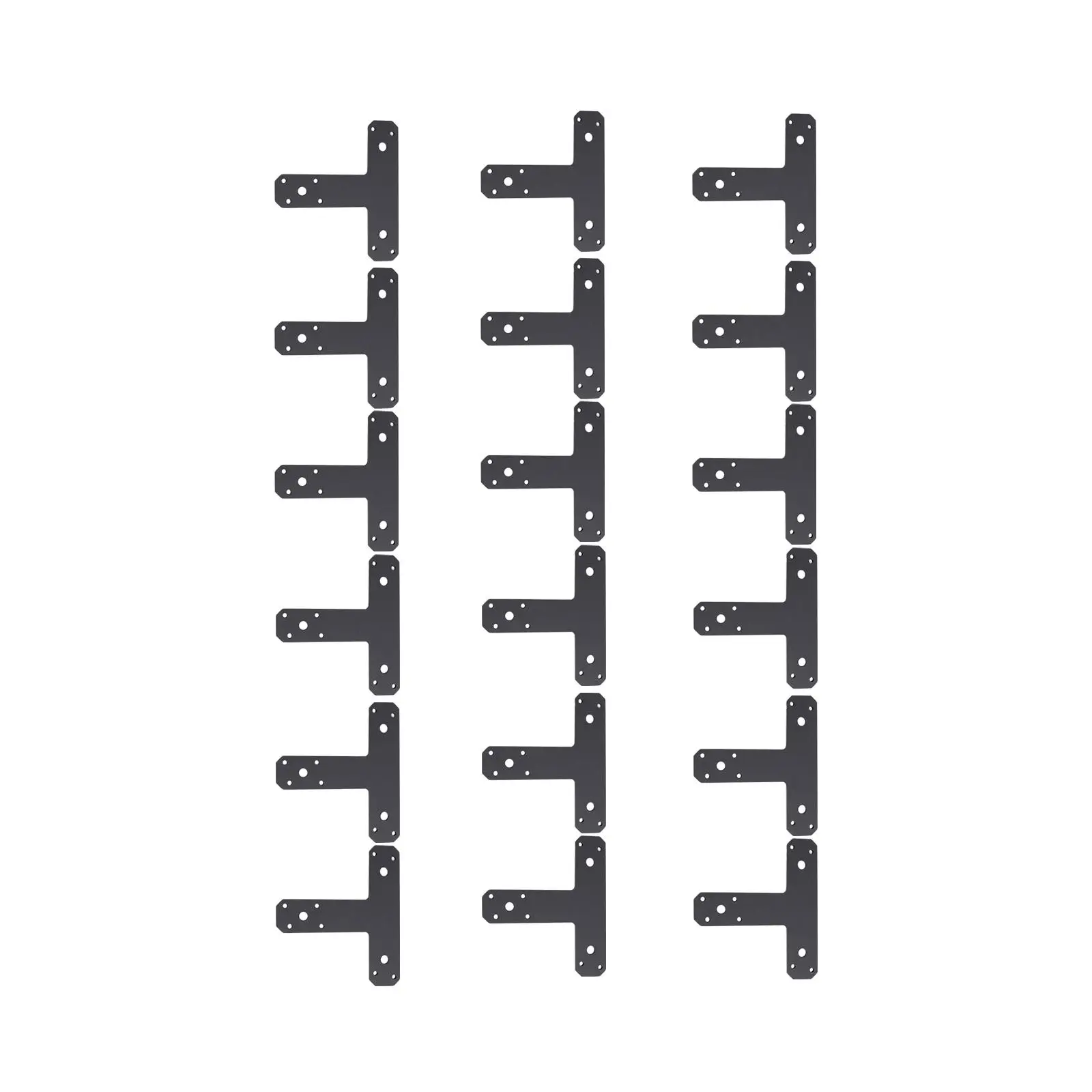 18x T Bracket Mending Plate,Thickness 4mm,Tie Flat Connector T Plate for Repair Wood Furniture Wood Fixing Mending Plate