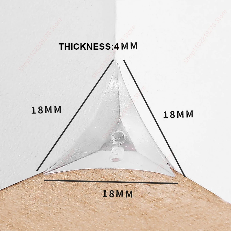 50pcs PVC Dustproof Corner Protector Protective Edge Cabinet Drawer Triangle Stair Dust Corners Brackets Furniture Hardware