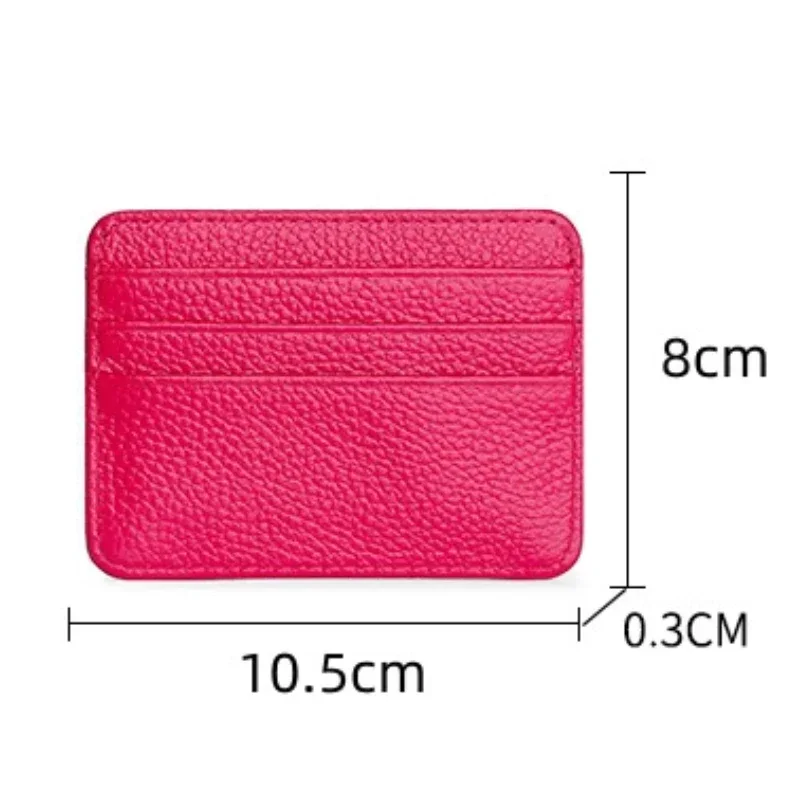 New Simple Multi-card Slot Genuine Leather Card Holder for Men Women Portable Mini Ultra-thin Coin Purse Driver License ID Bag