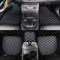 Alfombrillas universales para el suelo del coche, 5 uds., de cuero PU, impermeables, a prueba de polvo, almohadillas protectoras para alfombras, accesorios interiores del coche de moda