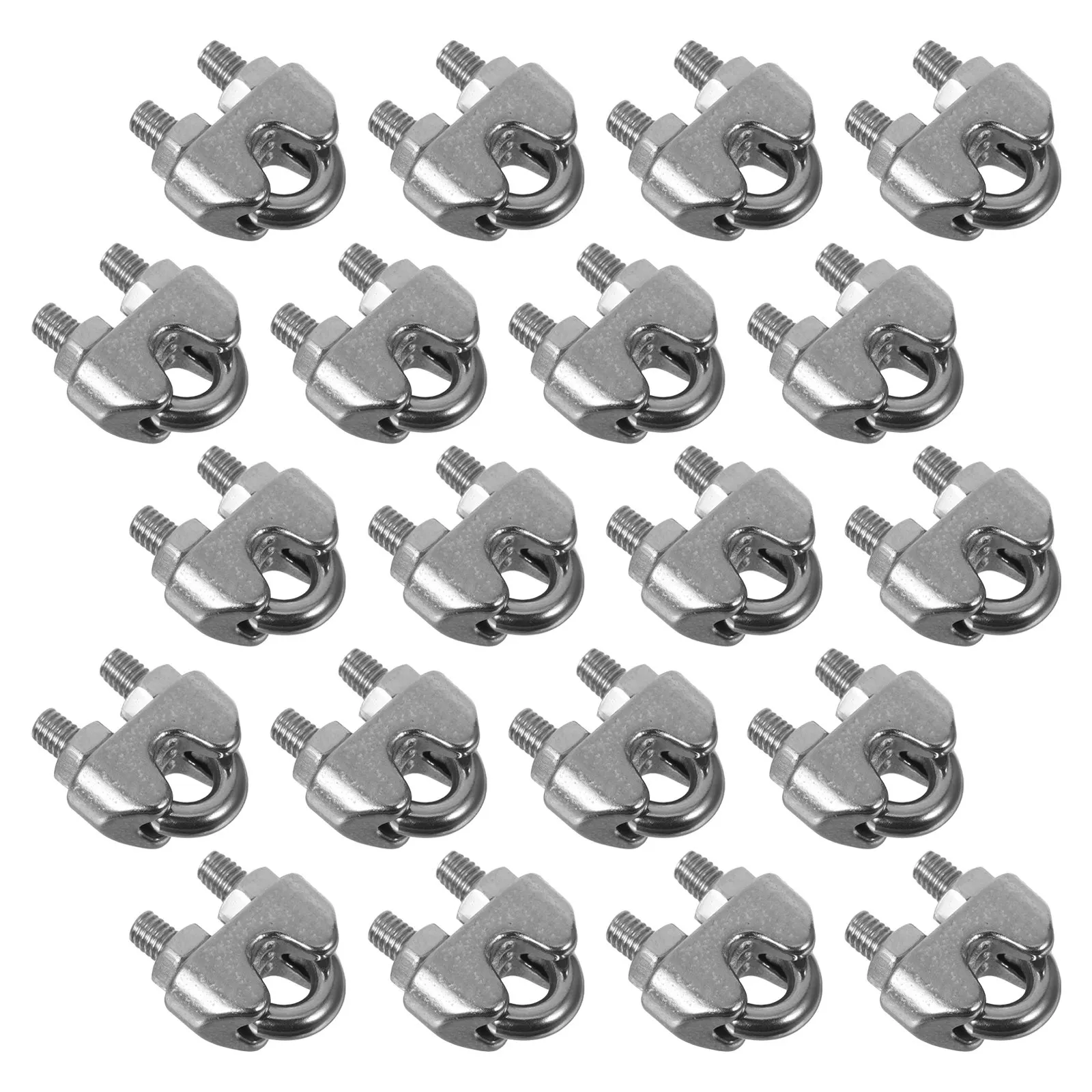 24 pcs Wire Clips Cable Management Cord Clamp Halloween Christmas New Year Metal Wire Rope Clamp Camper Garden Builder Campers