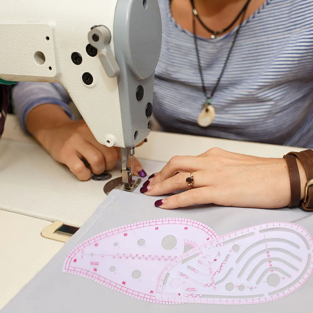 

9Pcs Measuring Rulers Set French Metric Transparent Sewing Rulers Tailor Tools for Pattern Making Dressmaking Craft DIY Accuracy