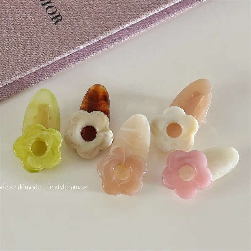 Cute flower hairpin female spring side clip broken hairpin Liu Haipin small clip hairpin headdress new color Headwear