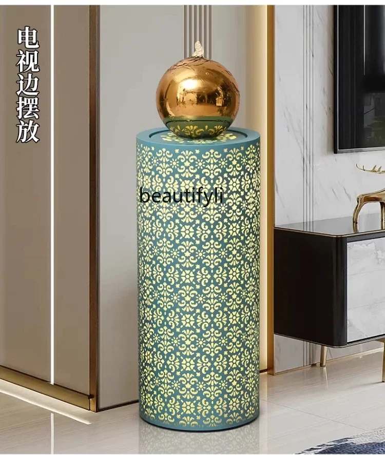 

Modern simple flowing water ornament, living room TV cabinet floor-to-ceiling fountain circulating water high-end fortune
