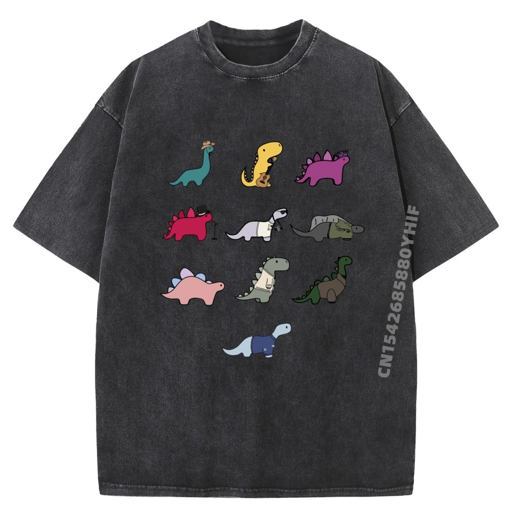 

Funny Men Printed T-shirts Men The Eras Dinosaur Tour Tops Tees Graphic T-Shirt Mens Vintage Washed Clothes