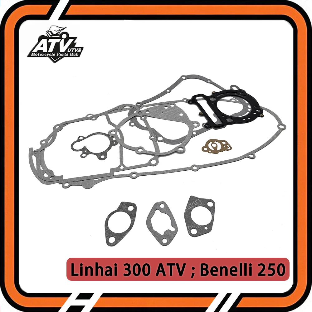 Полный комплект прокладок для двигателя Linhai 250 260 300 Linhai 300 E2/T3b LH170MN ATV buyang feishen/Stiles 300 Полный комплект прокладок для двигателя Linhai 250 260 300 Linhai 300 E2/T3b LH170MN ATV buyang feishen/Stiles 300