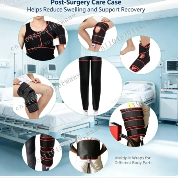 Knee Pulse Cold Compression Recovery Machine CRYOPUSH,Portable Ice Cryo Therapy System for Home Clinical Knee Treatment
