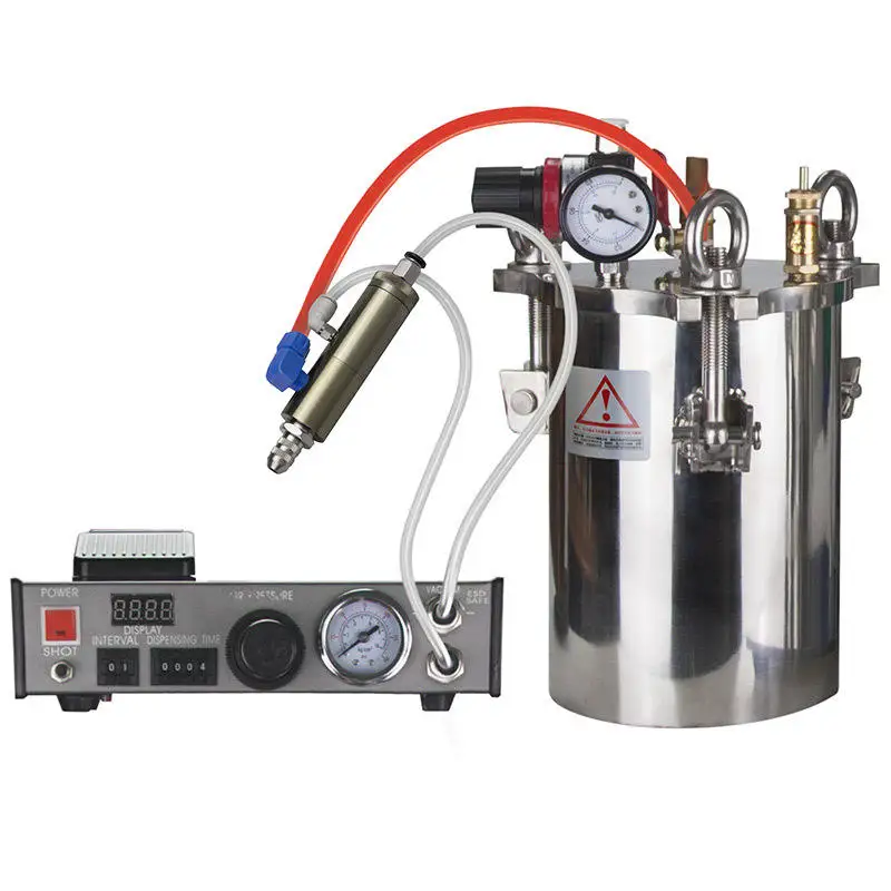 Macchina erogatrice semiautomatica per riempimento colla Dispenser di colla AB Barile a pressione manuale Macchina per colla miscelatrice a 2 componenti