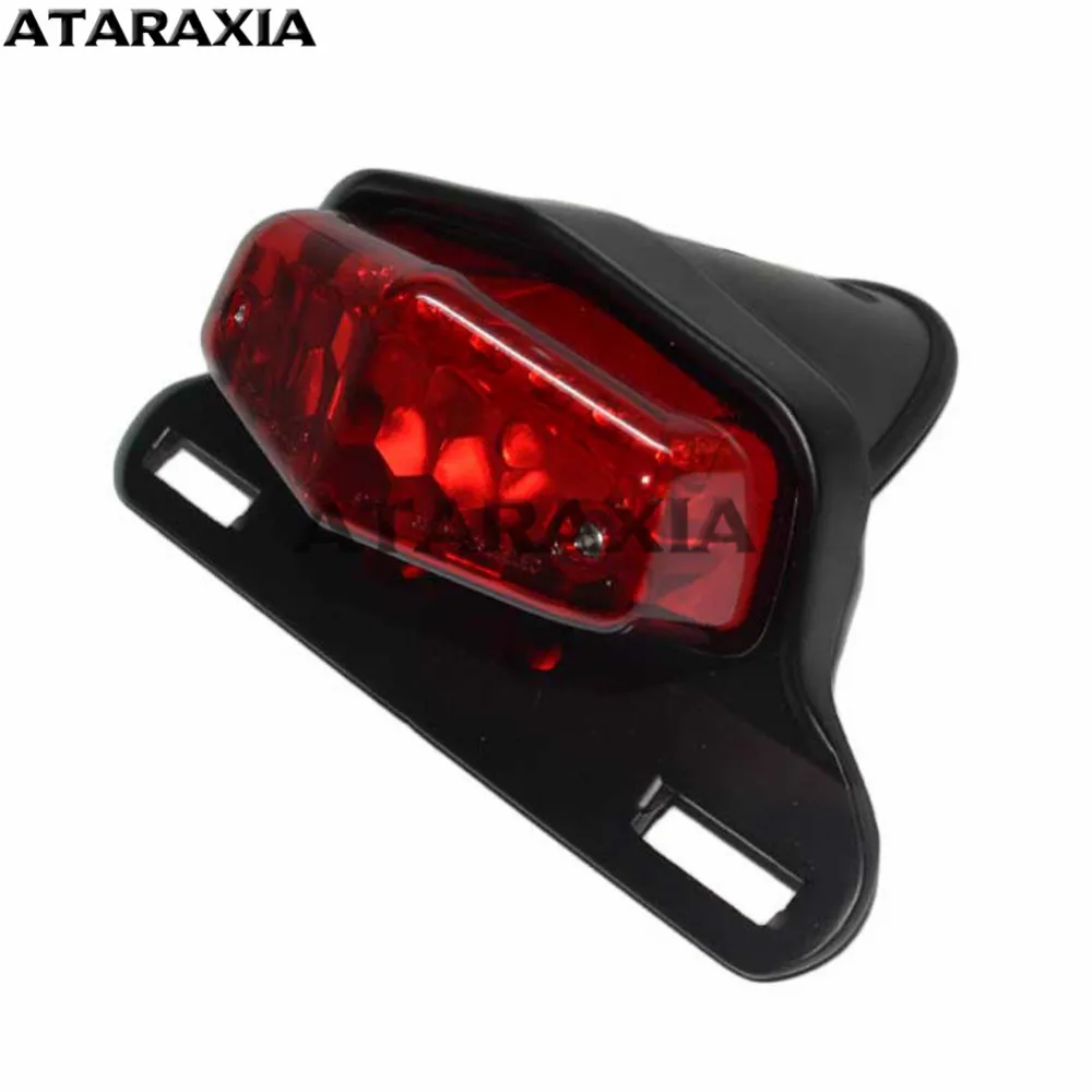 Universal Lucas Style Classic Vintage Brake LED Lamp Rear Stop License Plate Motorcycle Tail Light For Triumph British Cafe Race