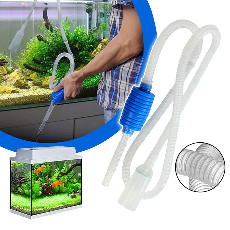 Semi-automatic Water Change Aquarium Siphon Fish Tank Syphon Vacuum Cleaner Pump