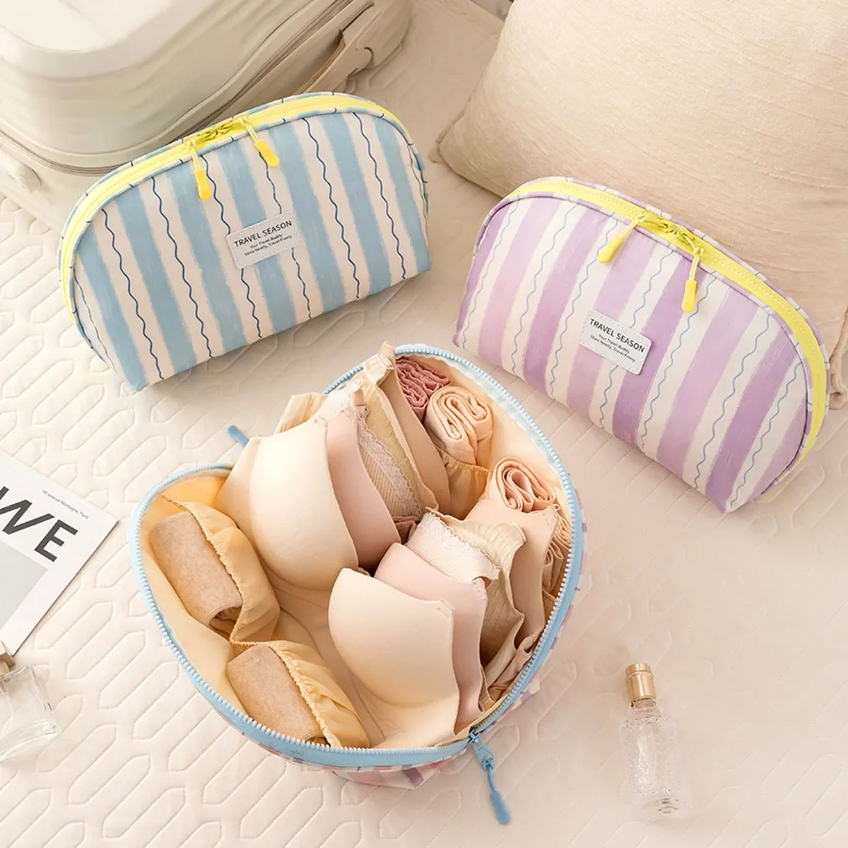 Underwear Storage Bag Portable Multi-purpose Travel Organizer Bags Oxford Cloth Travel Storage Bags For Socks Bras Accessories view 3