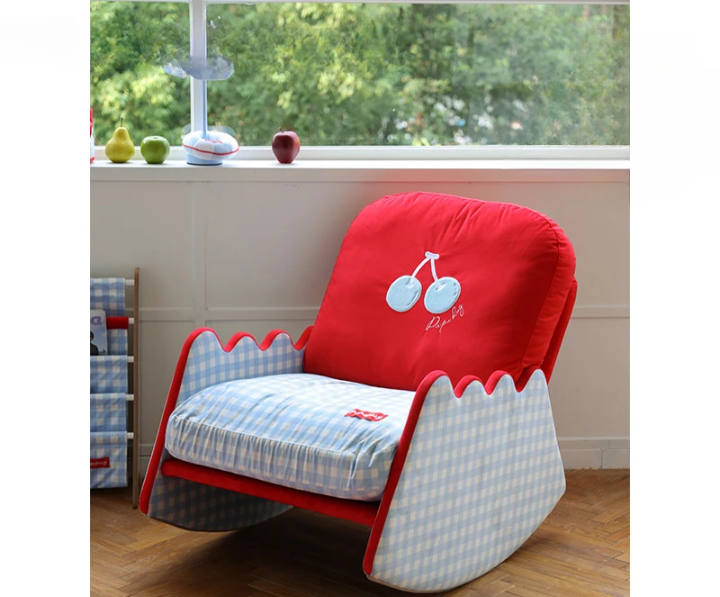 

Cherry Rocking Chair Back Chair Bedroom Lazy Sofa Single