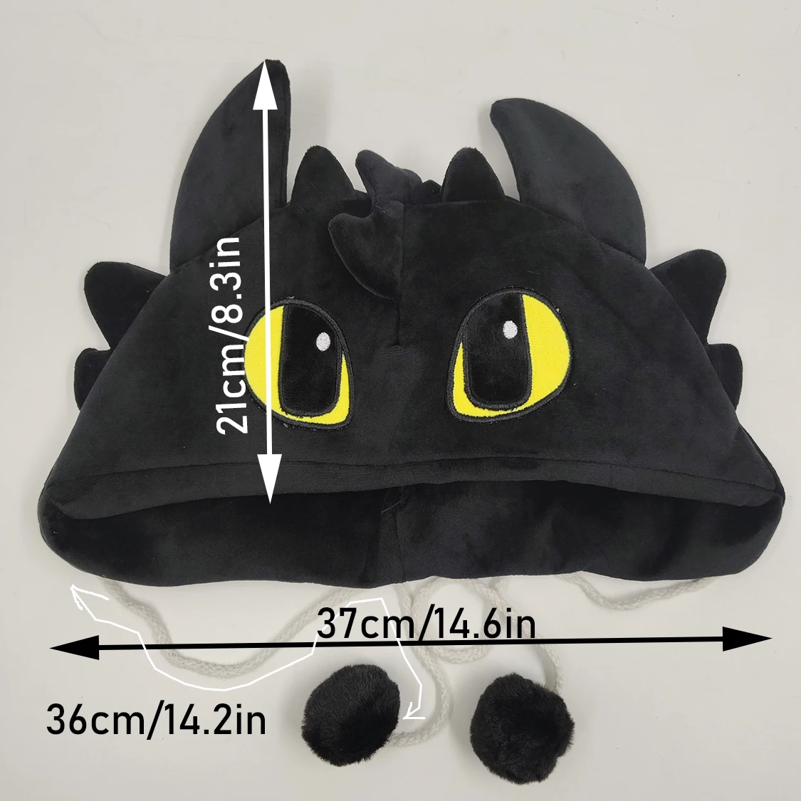 Brdwn 1PC للجنسين التنين تأثيري آذان عيون زي قبعة