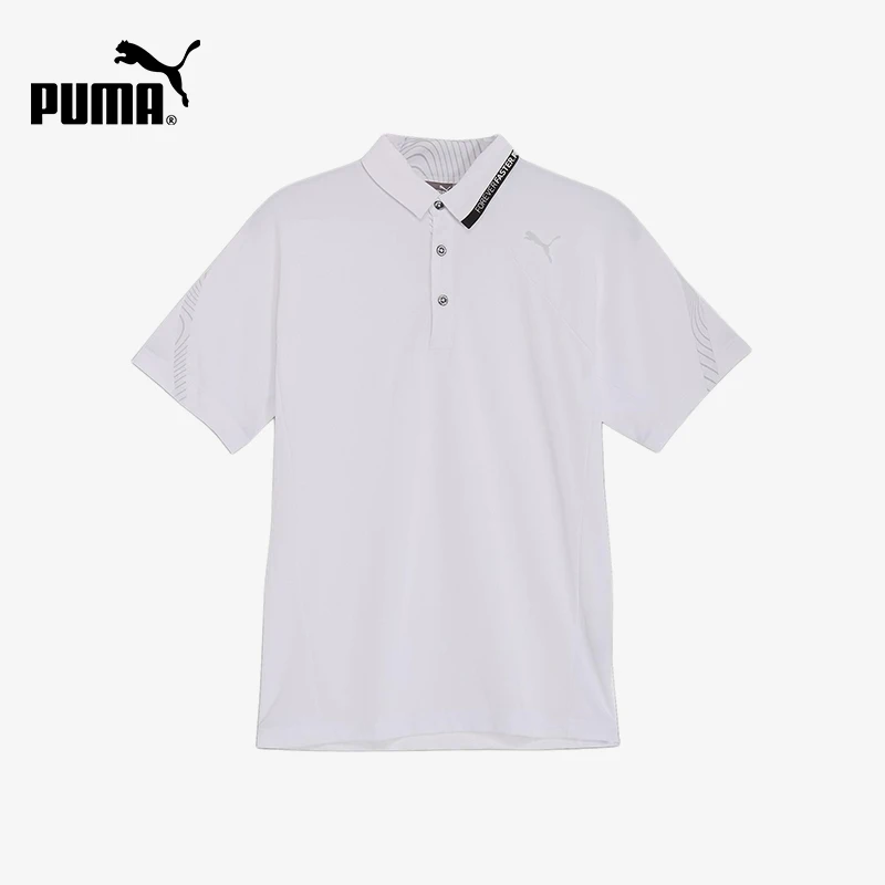 Puma genuine color blocked polo shirt men's white casual comfortable lightweight short sleeved shirt 627601-04