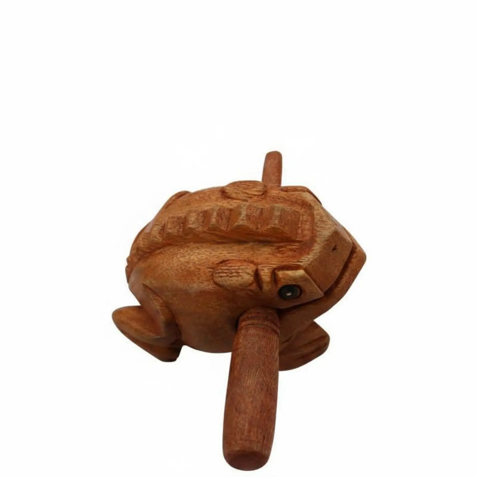 Wooden Frog Guiro Decorative Wooden Frog Rasp double Function Hand-Carved for educators, Playroom