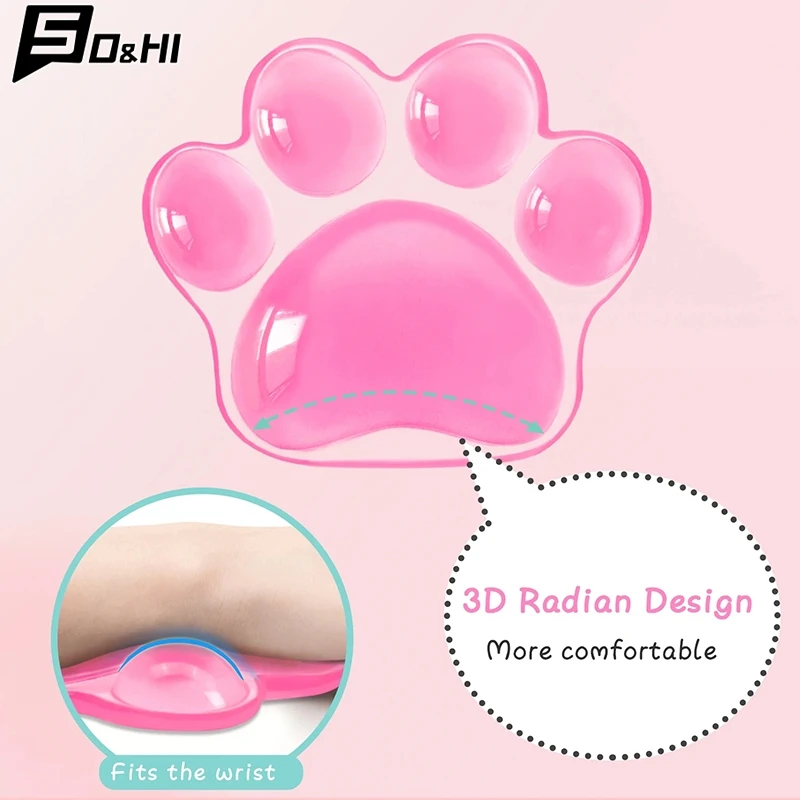 Silicone Mouse Wrist Rest Support Ergonomic Cat Paw Hand Pad Cushion Comfortable Soft For Gaming Office Computer Laptop