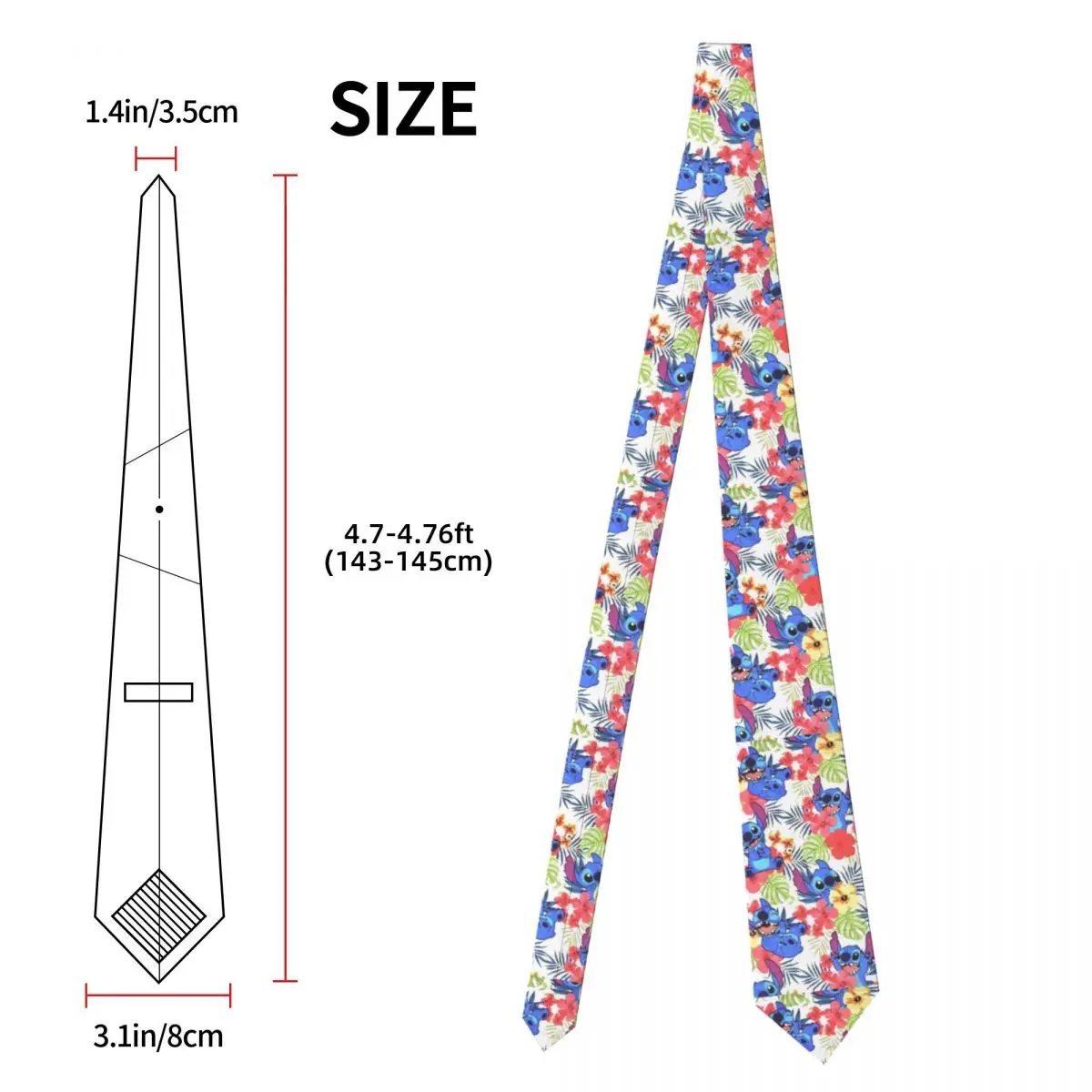 Custom Stitch Tropical Plants Tie Men Printed Necktie Four Seasons Fashion Tie Necktie For Father's Day