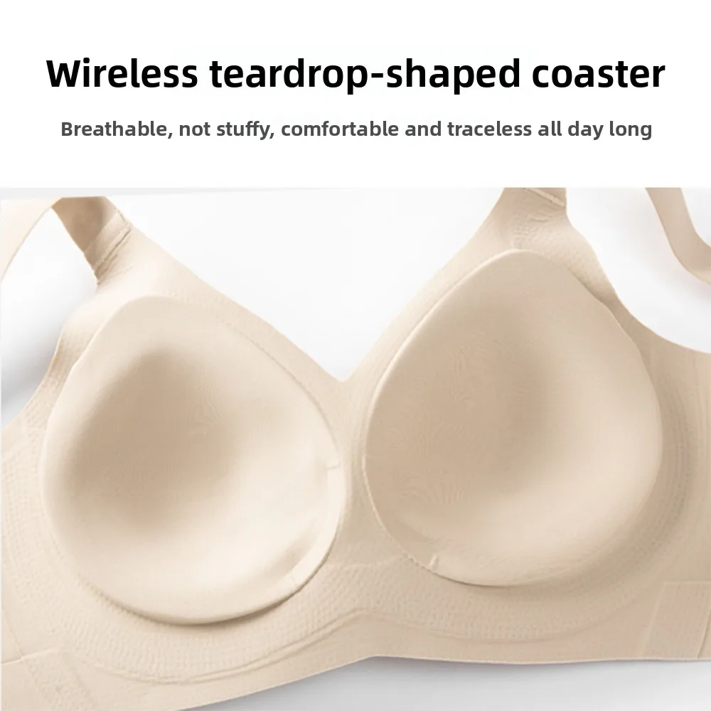Eis Seide Große Wireless-Bh Dessous Push-Up Unterwäsche Unterwäsche für Frauen Große Größe Schlank Nahtlose Unterstützung Bh Weibliche