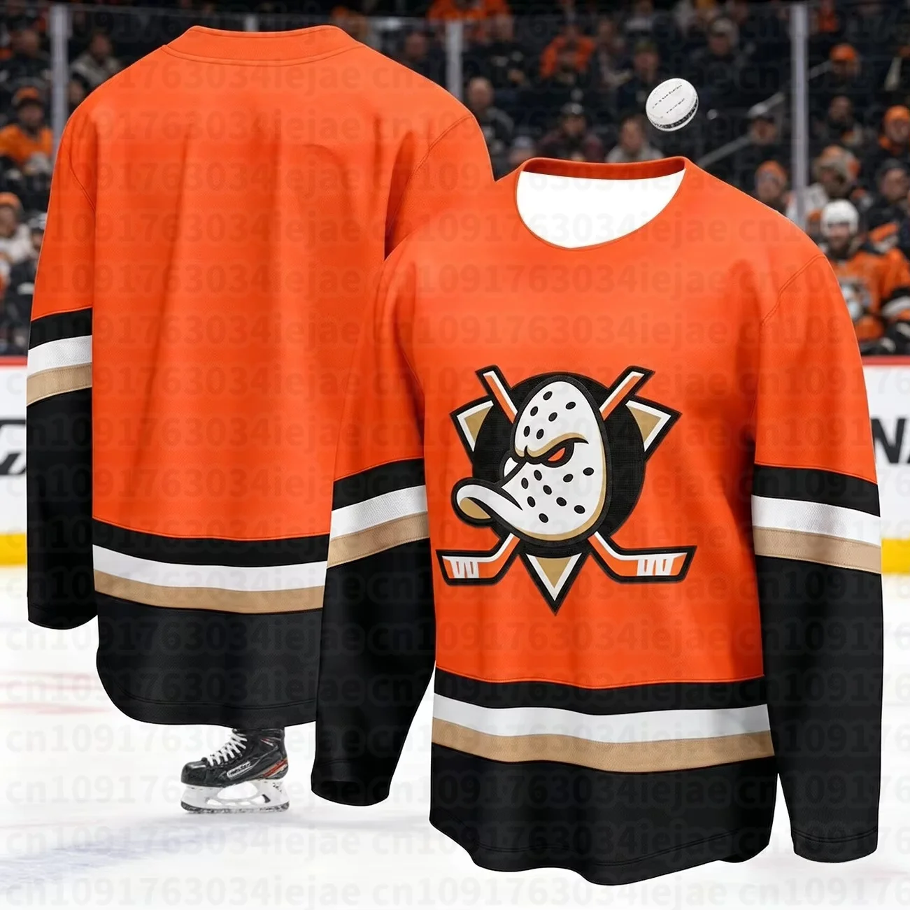 2026 Neues Herren-Eishockey-Trainingsshirt für das Duck-Team - 3D-Druck, Atmungsaktiv, Feuchtigkeitsableitendes Langarm-T-Shirt für Kinder – Detail 4