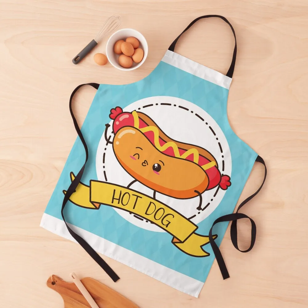 Hot Dog Eating Contest Apron Hairdresser christmas decoration For Women Apron