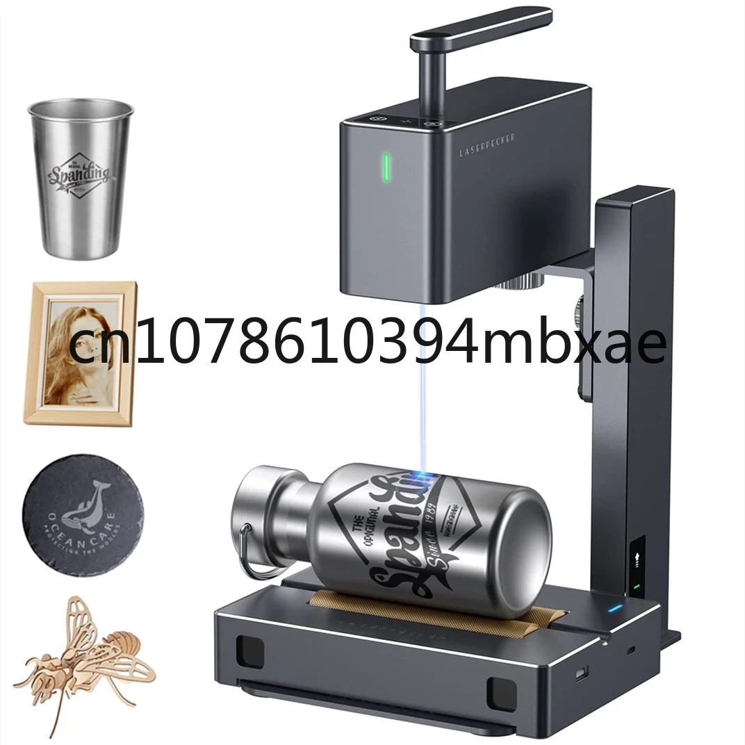 Small Portable Semiconductor Cylindrical Laser Marking Machine for Non Metal and Metal Coated DIY Customization Glass Bottle