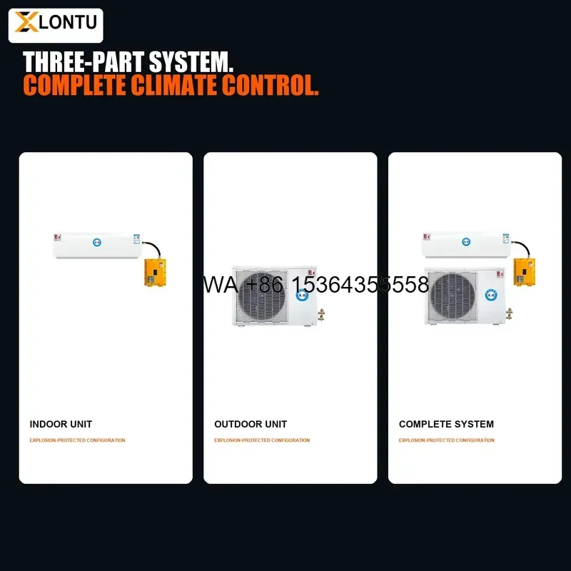 Wmwmnu BFKT Series Flameproof Wall Mount Air Conditioner 220V 50Hz for Hazardous Warehouse and Chemical Process Facility