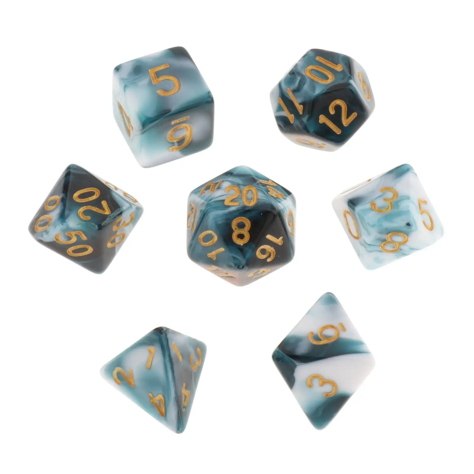 

Acrylic Polyhedral Dice Multi Sided Board Game Dice Set for Table Games Accessories Party Decorative Toys