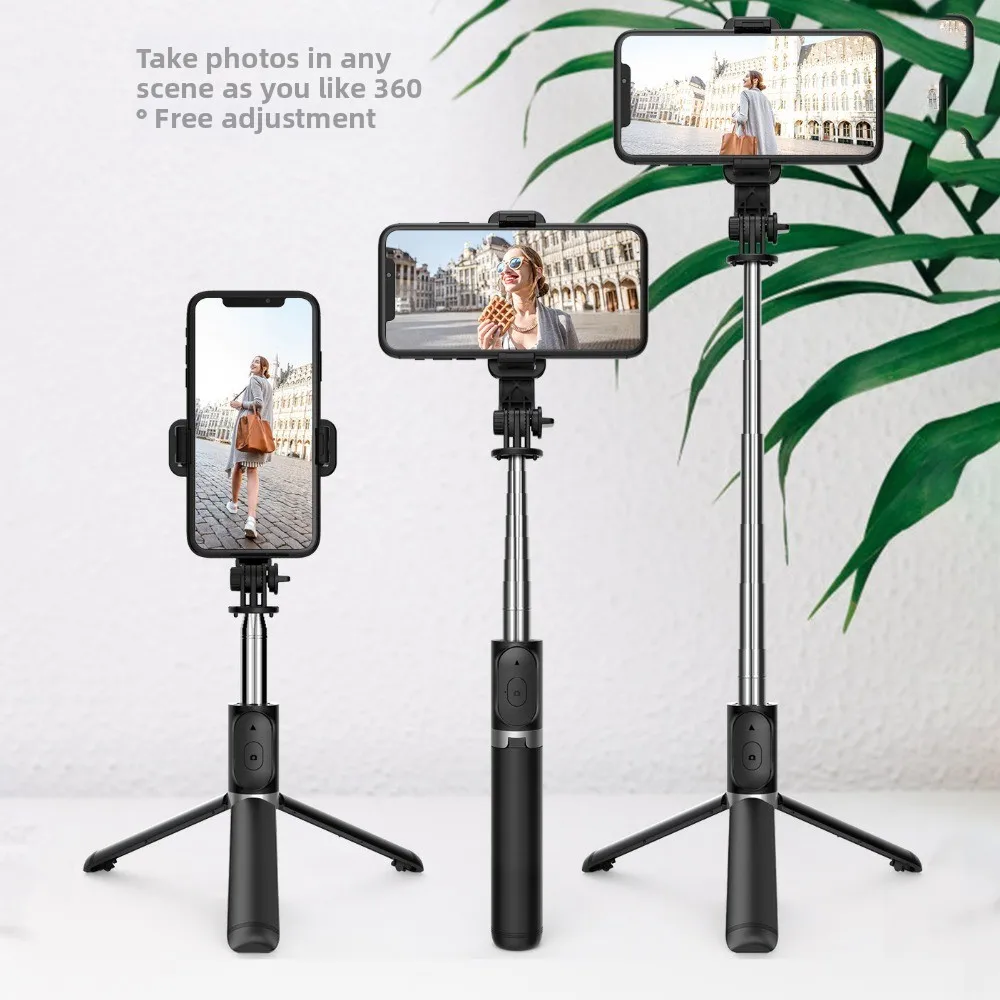 

White Fill Light Phone Selfie Stick Tripod Handheld Bluetooth Selfie Stick Portable Lightweight Telescopic Selfie Stick Home