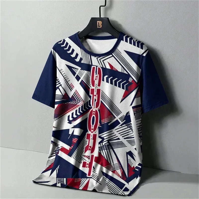 Fashion O-neck T Shirt For Men Trend Short Sleeve Outdoor Street Formal Wear Men T shirt Daily Leisure Top 3XL Large Size