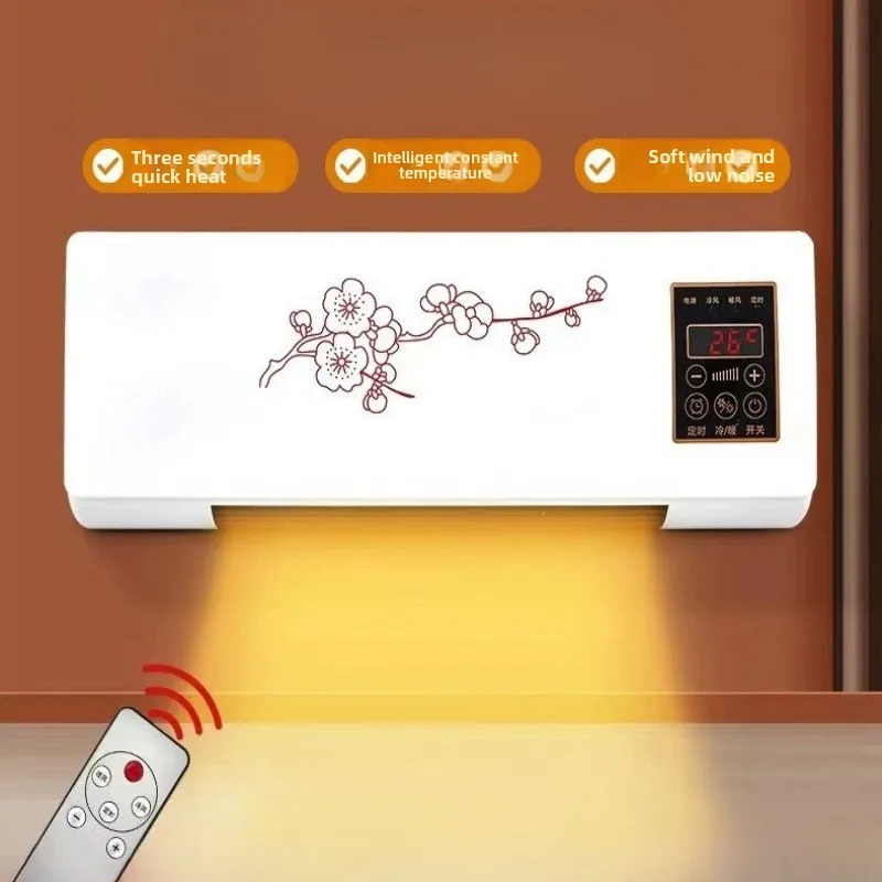 

Wall-Mounted Heater Fan, Smart Bathroom Electric Warmer with Remote Control, PTC Fast Heating, Waterproof Design, 6H Timer