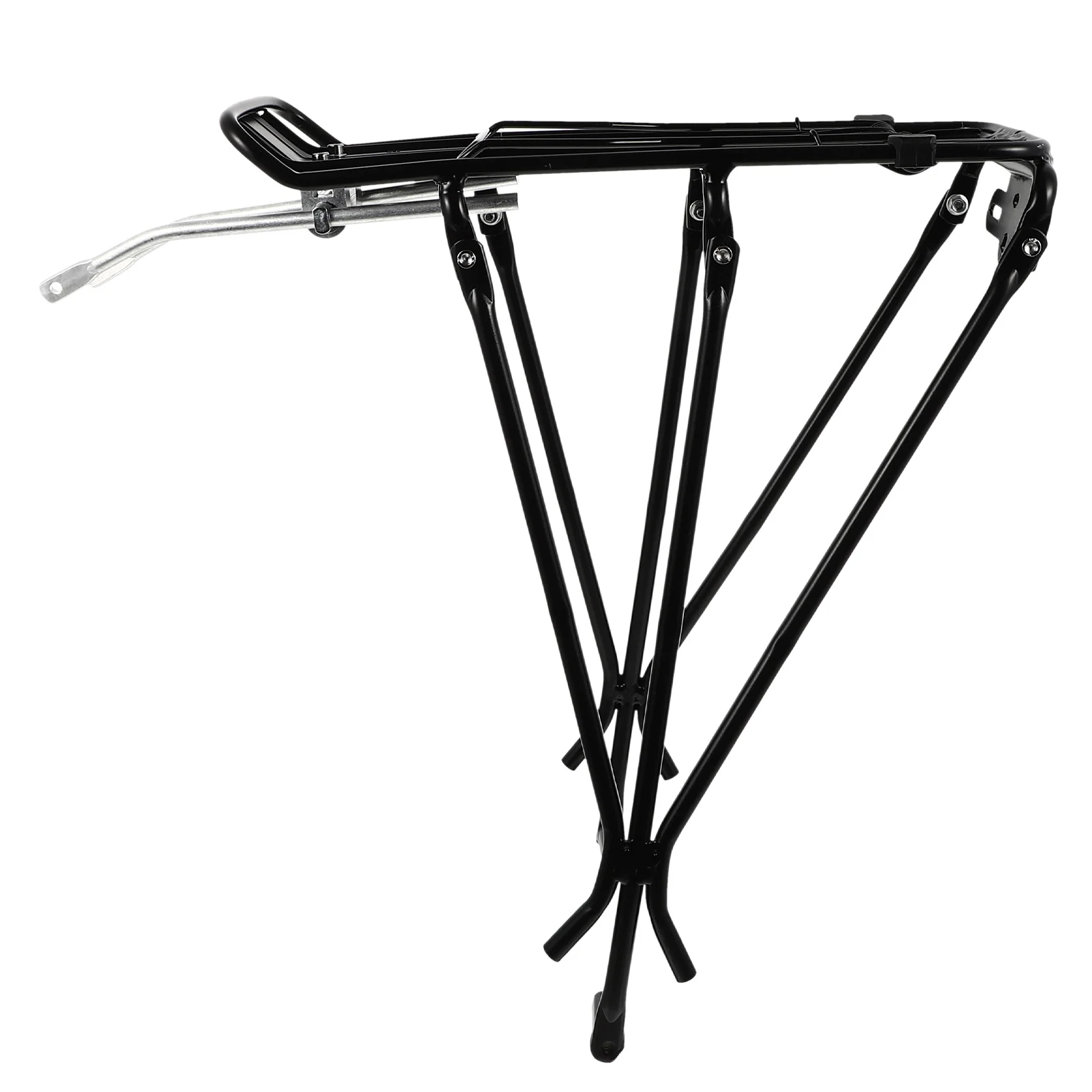 1Pcs Fahrrad Gepäckträger Schwarz Legierung Hinten Sitz Rack Flexible Träger für Mountain Road Disc Bremse Fahrräder Fracht Lagerung halter