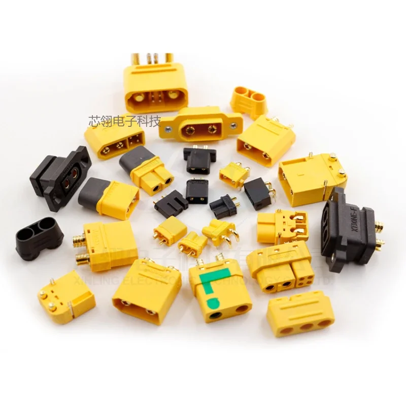 Amass XT30 XT60 XT90M/F Connector High current male/female lithium battery charging gold plated plug