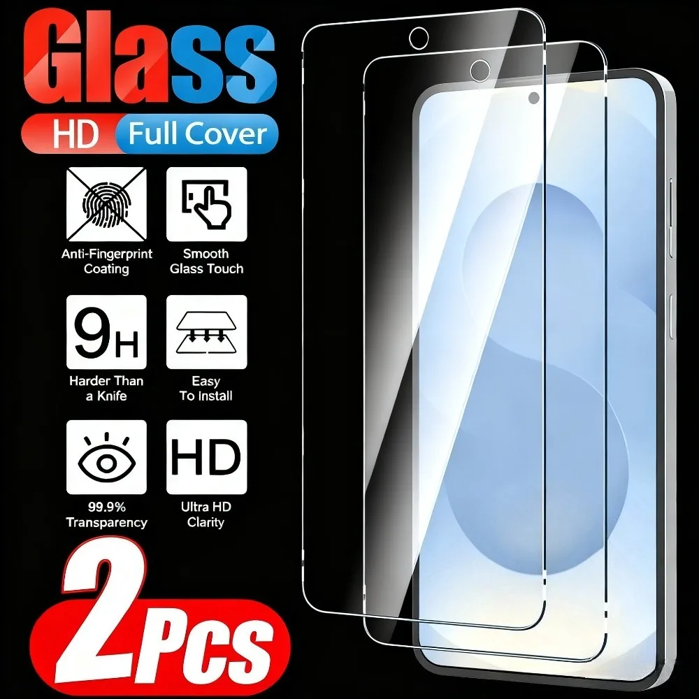 

2Pcs Ultra HD Screen Protector for Samsung Galaxy S25 S24 Ultra S23 S22 S21 Plus S24 S23 FE S25 Edge Anti-Scratch Tempered Glass