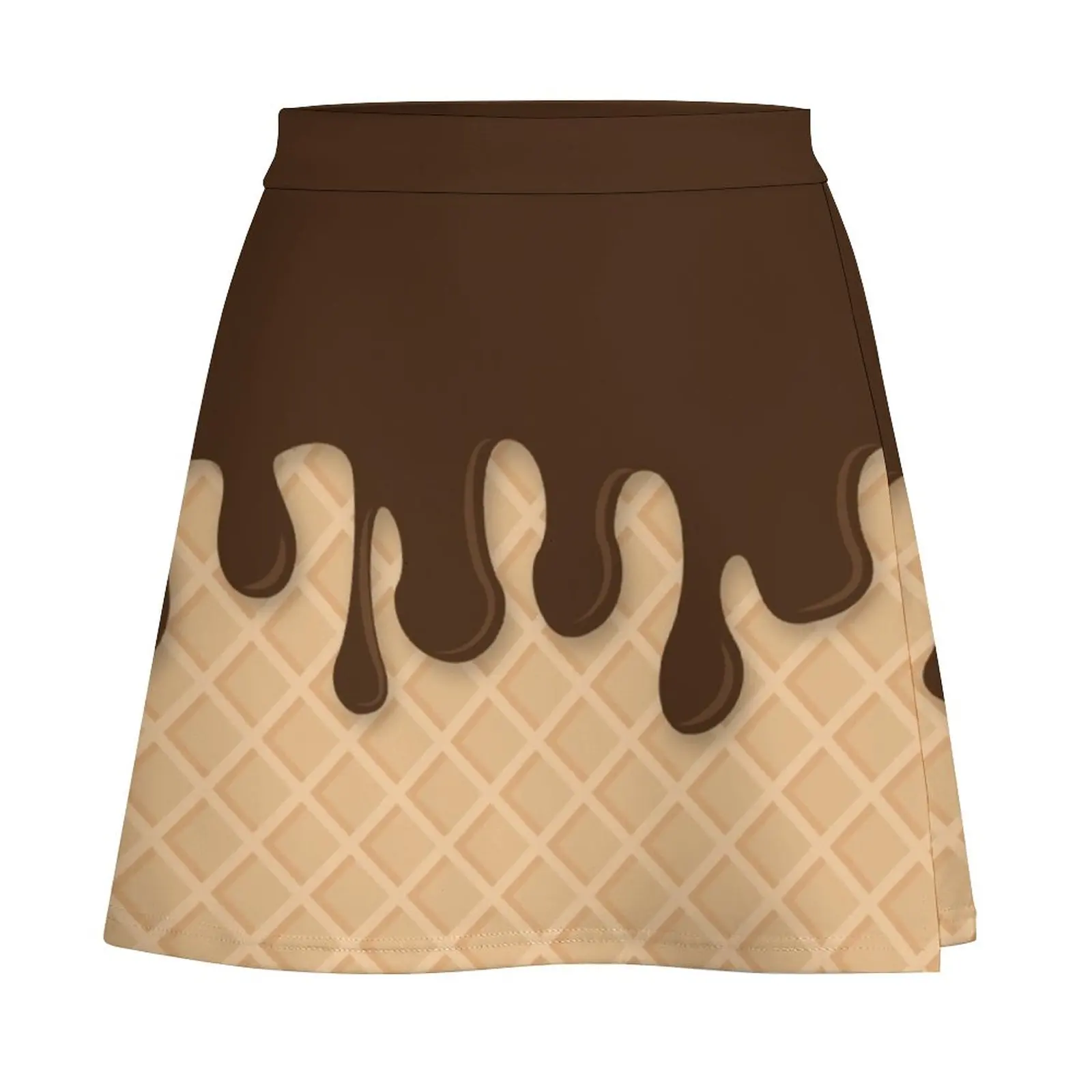 Miss Sundae - Pattern (Chocolade) Mini Rok Skorts Voor Vrouwen Jurk Vrouwen Zomer 90S Vintage Kleding Kawaii Kleding