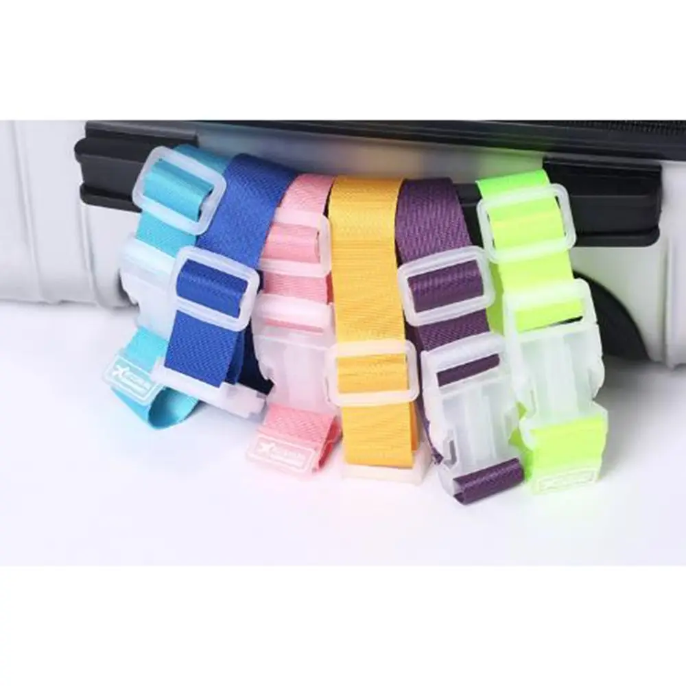 Adjustable Luggage Straps Nylon Luggage Accessories Hanging Buckle Straps Suitcase Bag Straps Belt Lock Hooks Travel