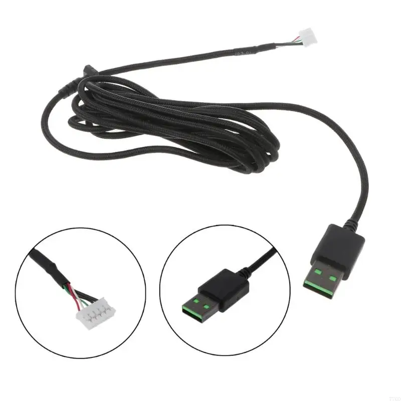 770D جودة عالية الماوس Deathadder النخبة مضفر الفأر الأسلاك النايلون الاستبدال خط الماوس