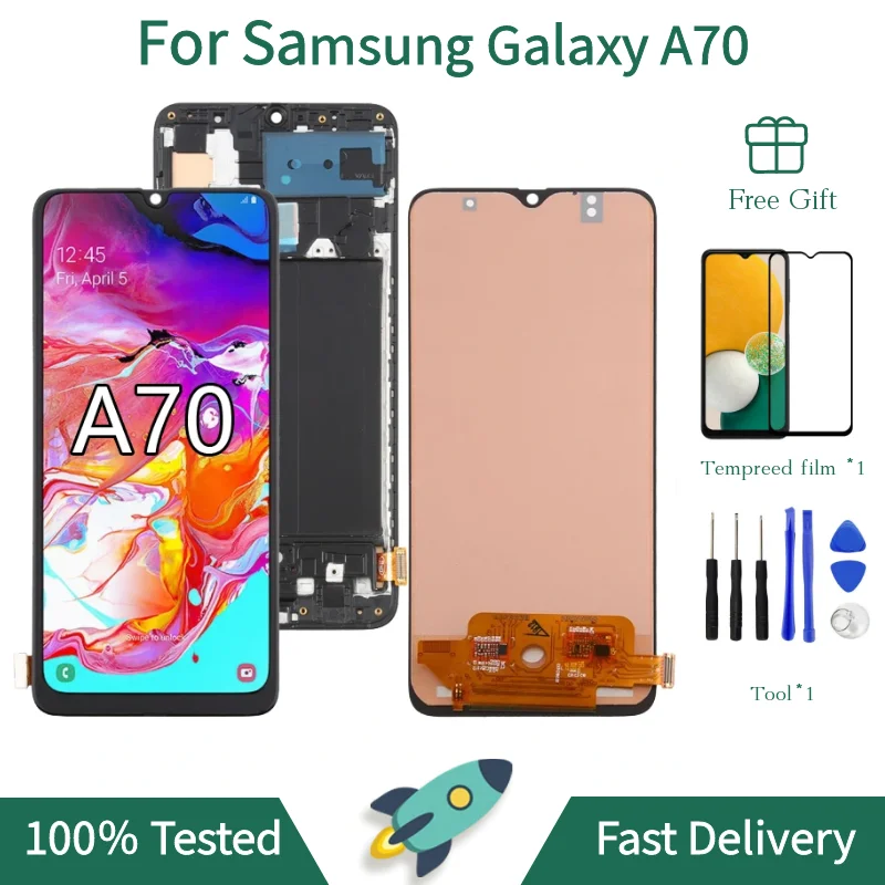 ЖК-экран A7050 для Samsung Galaxy A70 дисплей TFT A705FN A705GM A705W сенсорный экран дигитайзер для замены фотографий