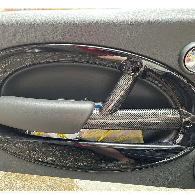 Carbon Style Side Door Hanle Cover Trim for Mini Cooper R50 R52 R53 2002-2006