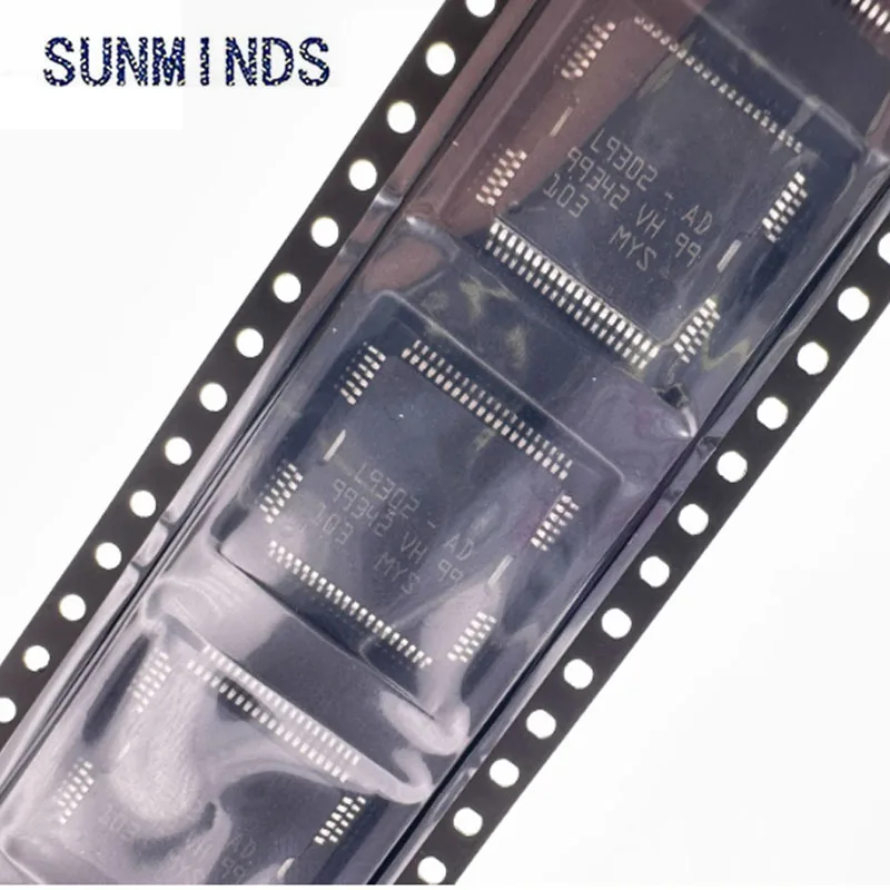 

100% Original New L9302 L9302-AD HQFP64 Automotive engine body computer Ignition fuel injection drive module chip 5Pcs/lot