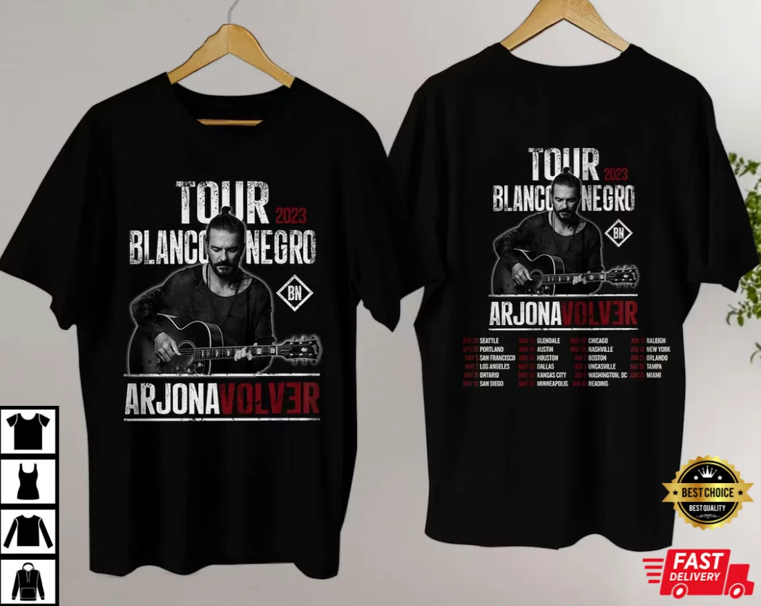 Ricardo Arjona Tour Blanco Y Negro Arjona Volver 2023 T-Shirt