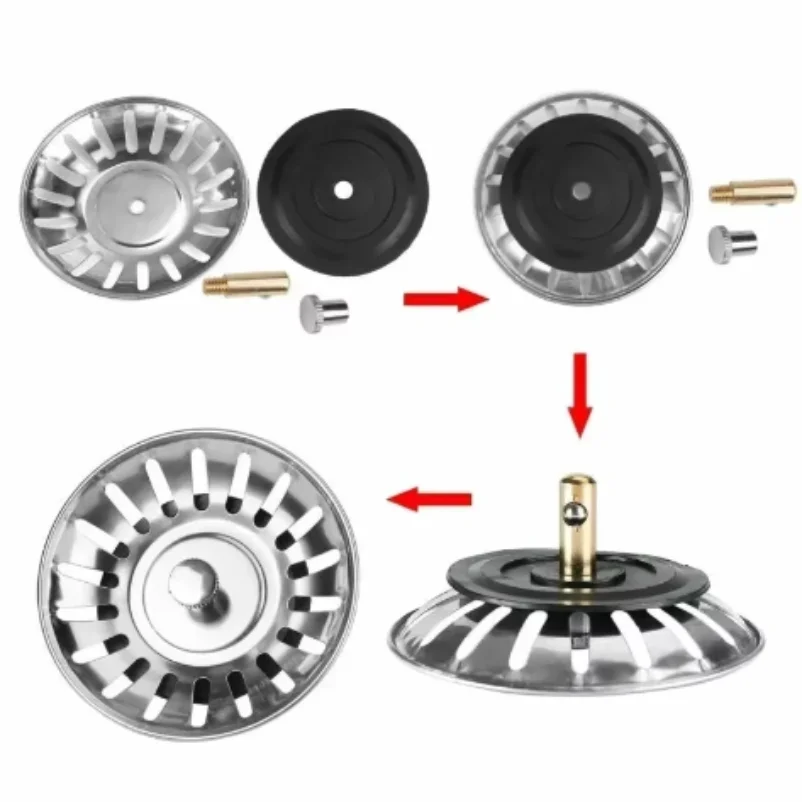 1pc/2pcs Kitchen Sink Strainer Stopper Waste Plug Sink Filter Filtre Sink Strainer Filter Floor Drain Kitchen Tools