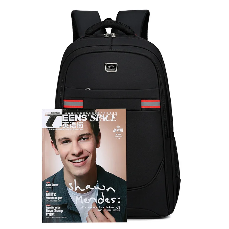 2020 new backpack men's backpack men's business computer bag Korean middle school student schoolbag travel leisure wave bag