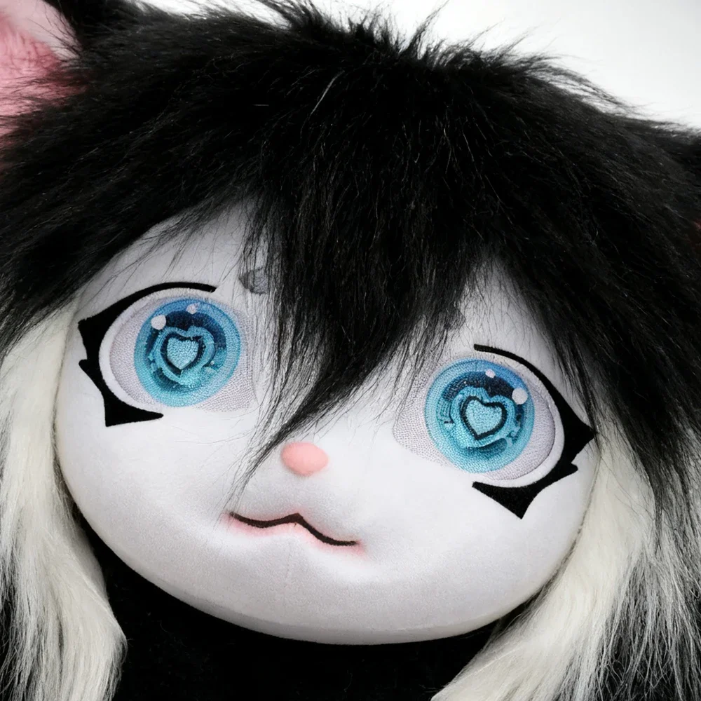 Kigurumi Fursuit Animal Head Mask with Custom Features - Cute Lolita Cat Ear Plush Wearable Cosplay Costume Set for Performance