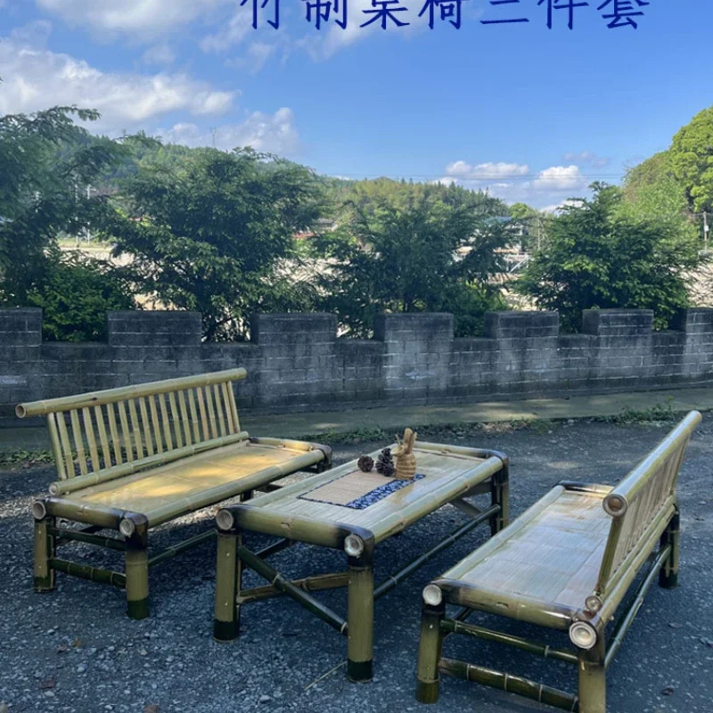 

Бамбуковый набор столов и стульев, мебель для чайной комнаты, небольшой квадратный стол, бамбуковый тканый обеденный стол, бамбуковый чайный столик в стиле ретро в стиле дзен