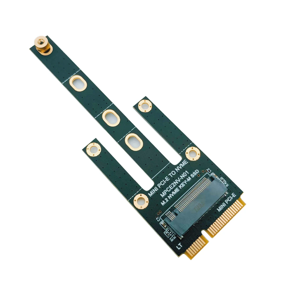 NEW Mini PCI-E To NVME Adapter Card Board Converter Expansion Card Riser Mendukung 2230 2242 2260 2280 M.2 NVME PCIE M Key M2 SSD