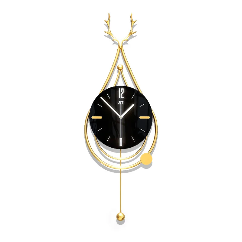 Modern light luxury wall clock, living room, high-end home decoration clock, wall hanging