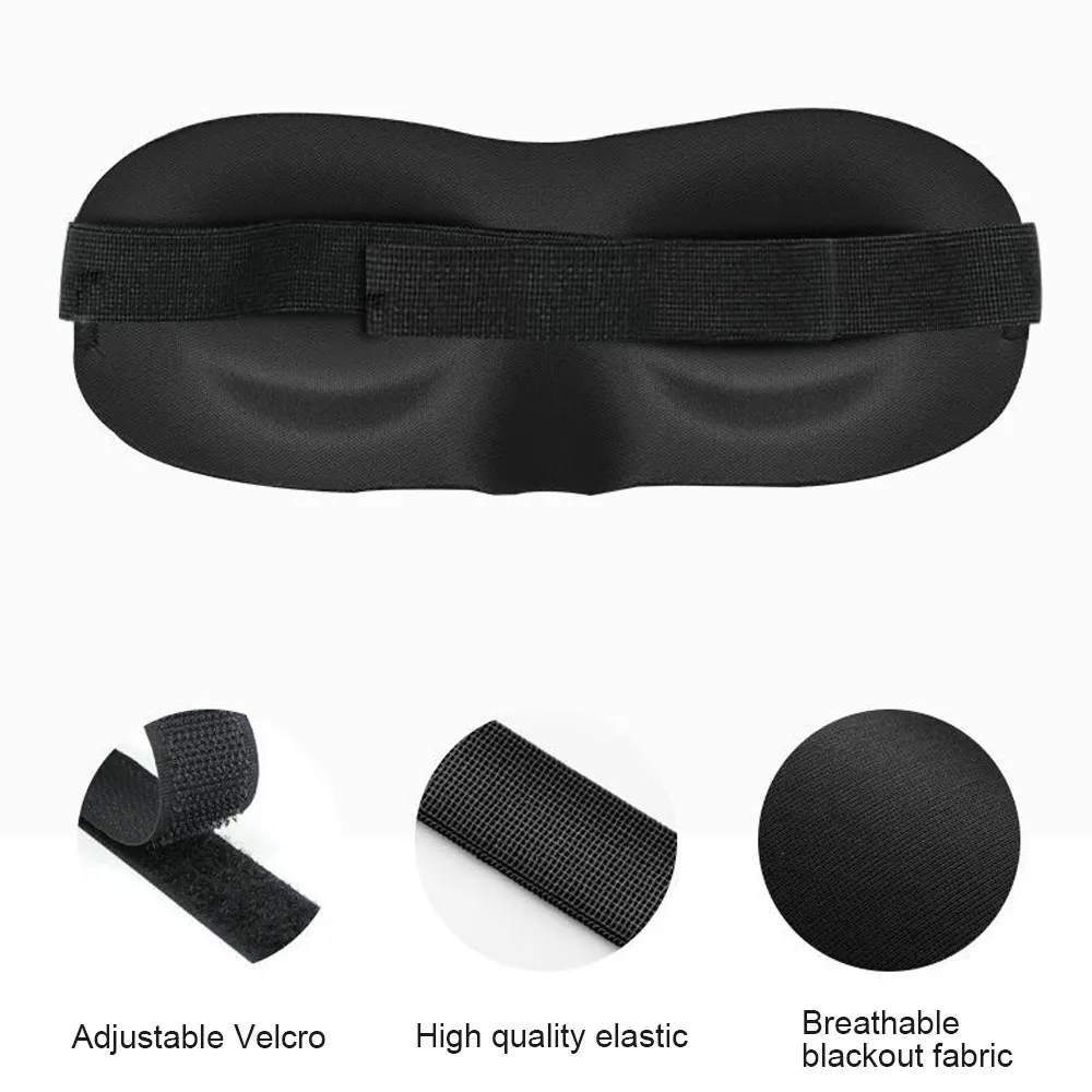 3D Sleeping eye mask Travel Rest Aid Eye Mask Cover Patch Paded Soft Sleeping Mask Blindfold Eye Relax Massager Beauty Tools