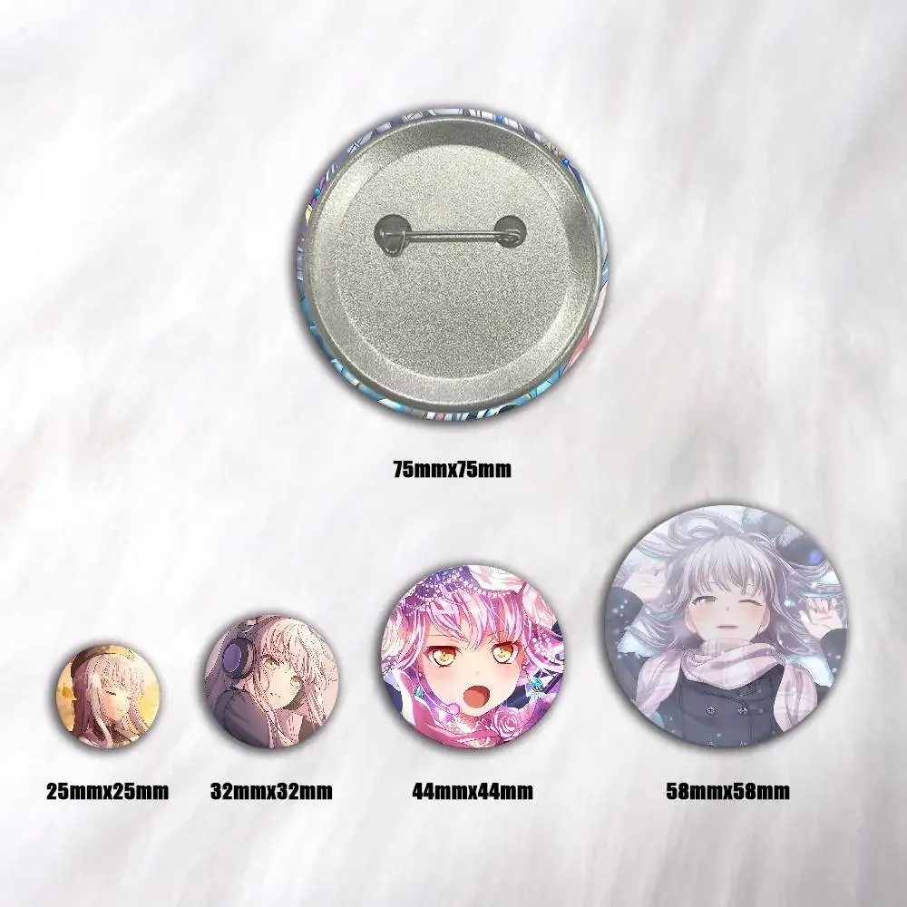 Anime Cute Girl B-BanG Dream Yukina Minato Badge Tinplate DIY Backpack Clothing Accessories Jewelry Pins