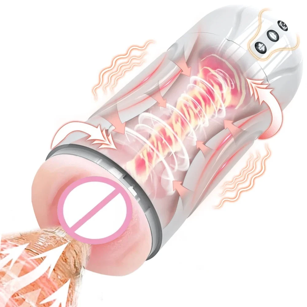 Automatic Masturbator Male Vibrating Sucking Vagina Vibrator Blowjob Pussy Masturbation Cup Adult Sex Toys For Men 18 +